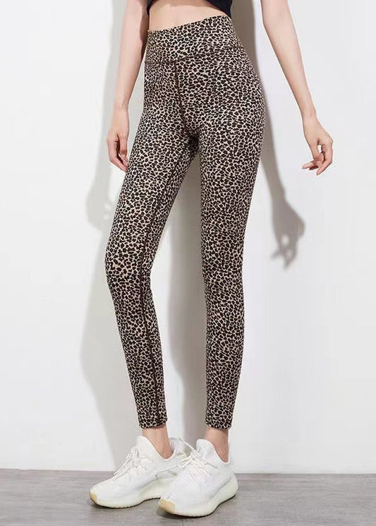 Best Leopard High Waist Capri Running Leggings