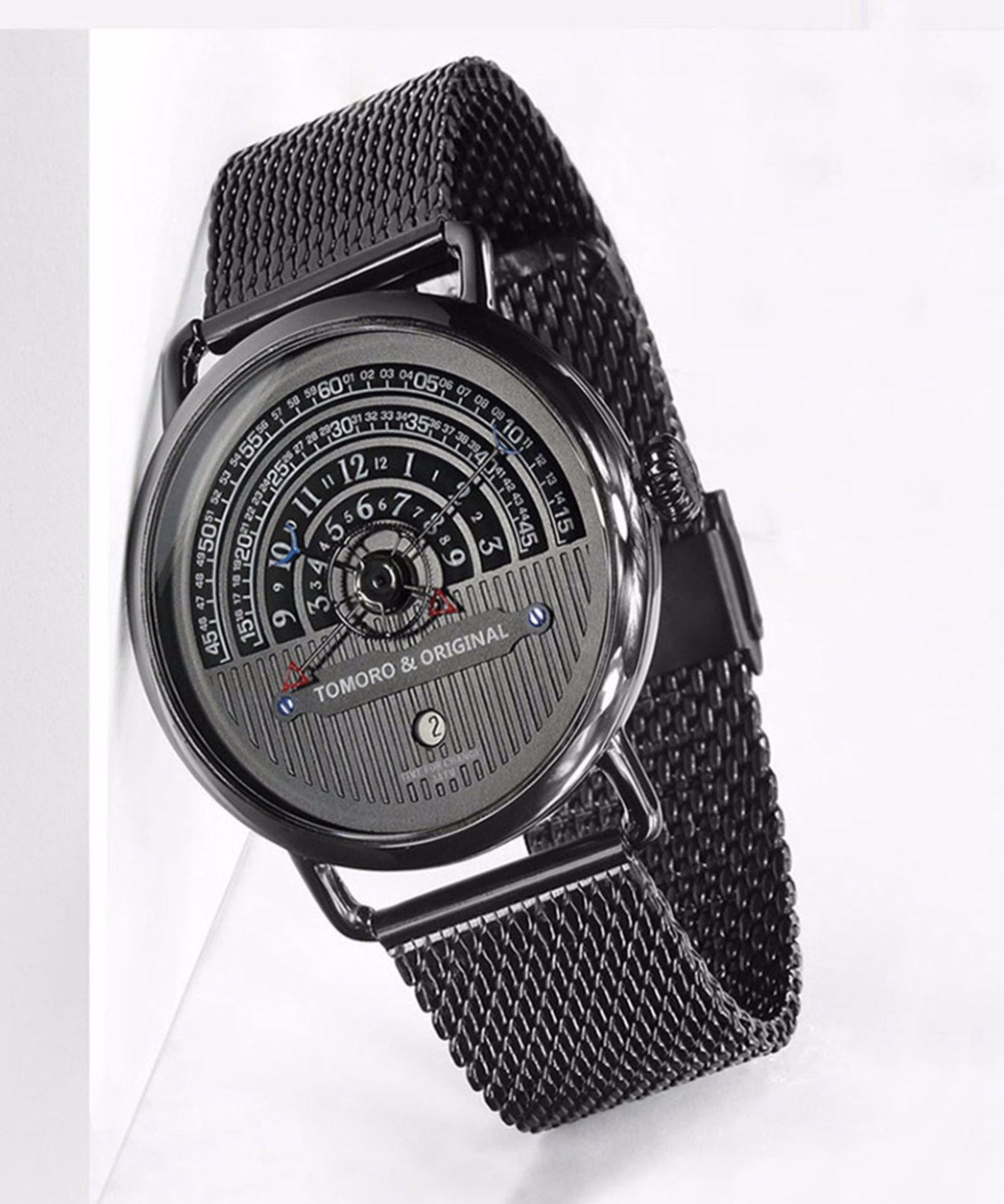 Chic Black Stainless Steel Machinery Watches