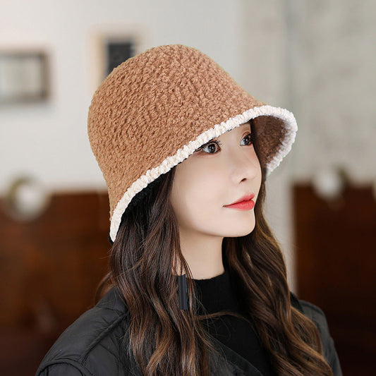 Women Winter Artsy Knitted Spliced Warm Hat