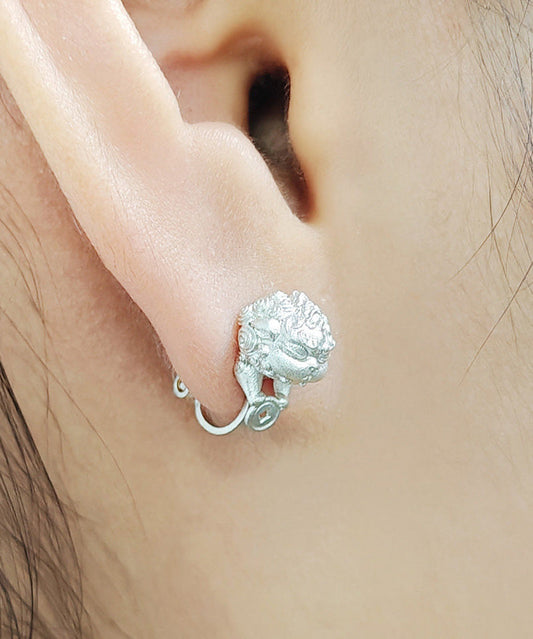Boutique Handmade Pixiu Silver Ear Clip