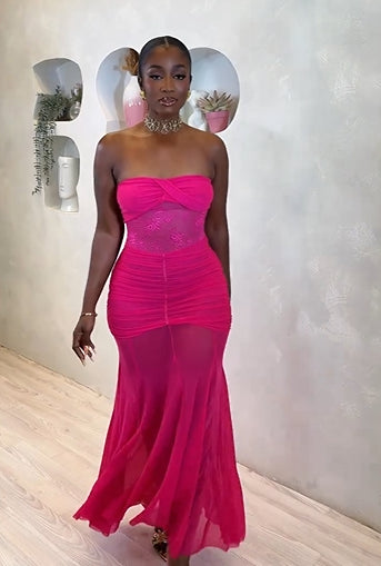Sexy Sleeveless Cold-Shoulder Slim Dress