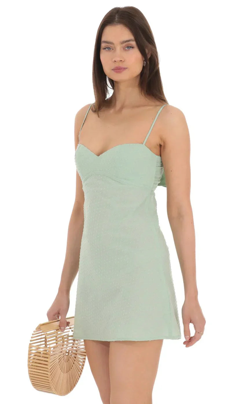 Satin Sweetheart Neck Dress In Pink