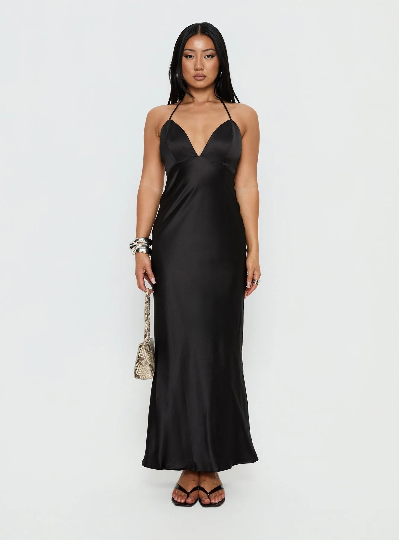 Nayani Halter Maxi Dress Black