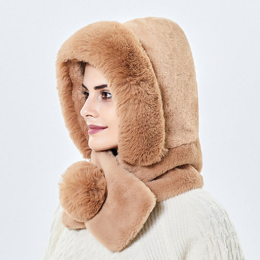 Women Winter Solid Plush Warm Hats