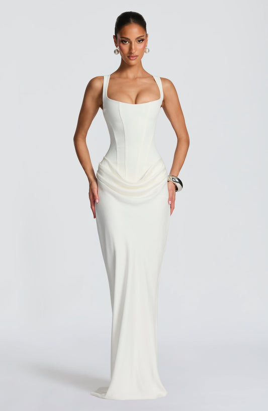 Sexy U Collar Waist Solid Color Fishtail Skirt