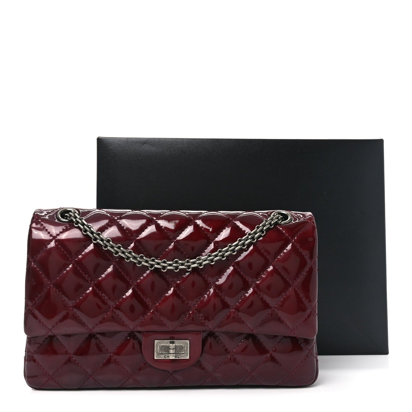 Patent Quilted 2.55 Reissue 226 Flap Burgundy