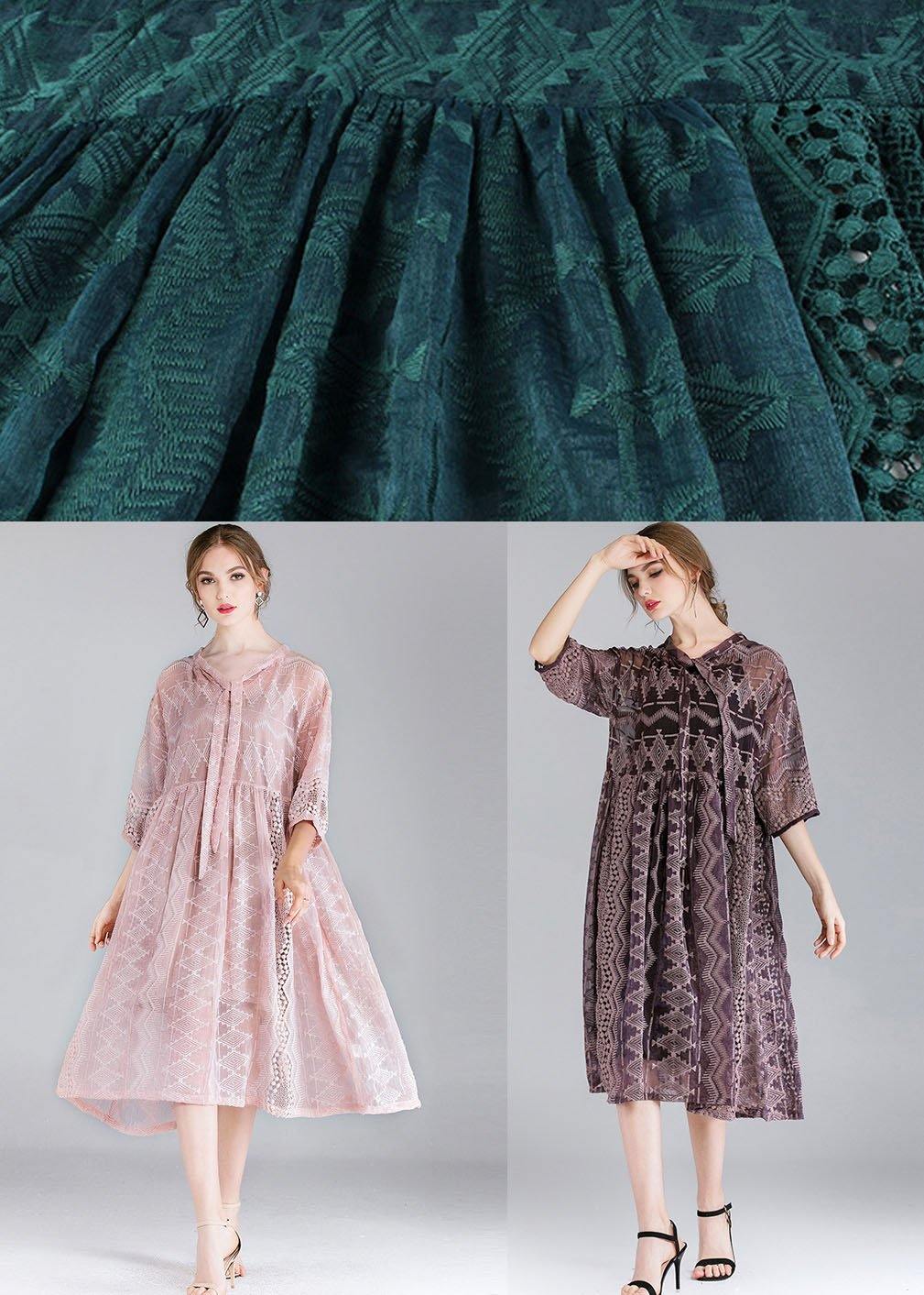 Organic Purple Fashion Chiffon Spring Half Sleeve Two Pieces Set