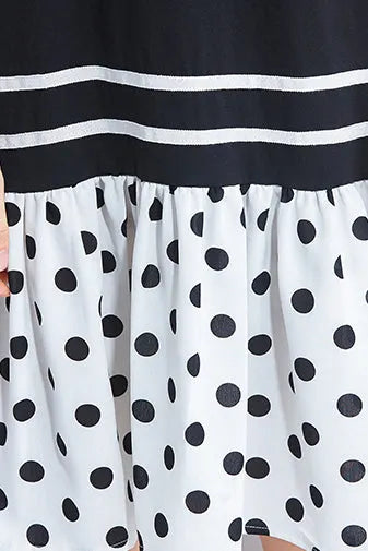 Italian black Cotton quilting dresses 2019 Shirts patchwork o neck loose Summer Dress