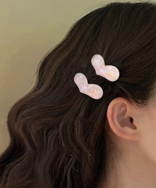 Simple Blue Alloy Plastic Love Hairpin
