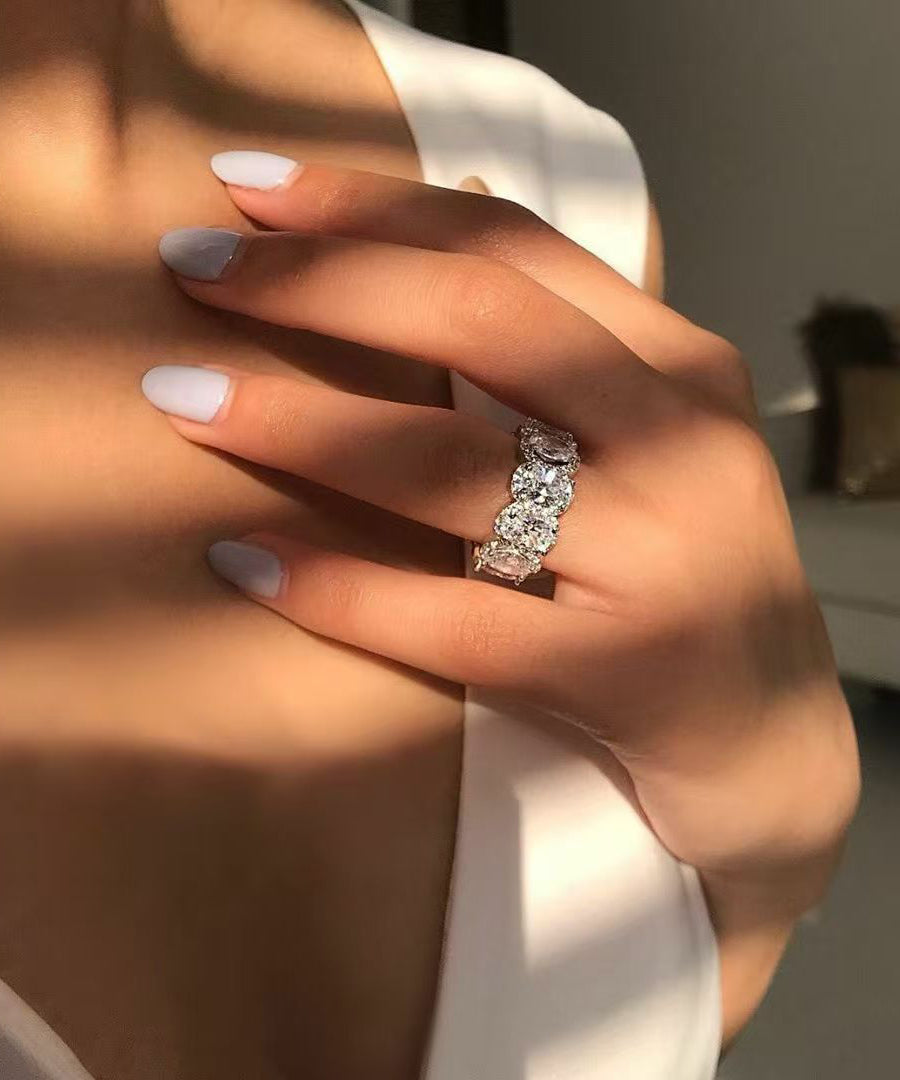 Boho Silk Alloy Zircon Open Rings