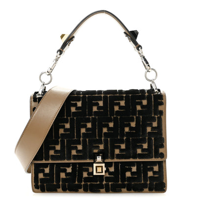 Vitello Liberty Velvet FF Reloaded Kan I Shoulder Bag Maya Black