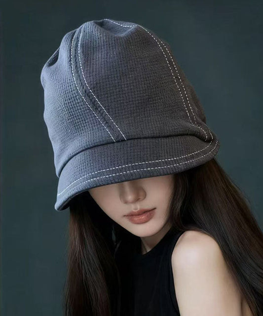 Japanese Black Drawstring Cotton Bucket Hat