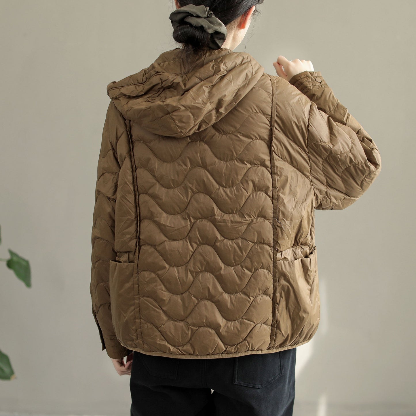 Women Winter Casual Loose Hooded Down Coat