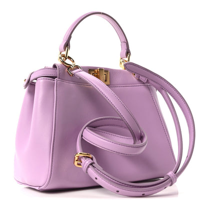 Nappa Stacked Bar Mini Peekaboo Iconic Satchel Violetta