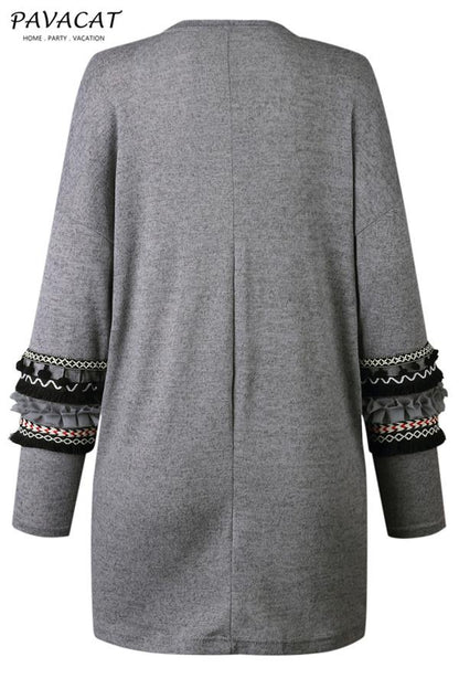 Boho Cording Knitted Cardigan