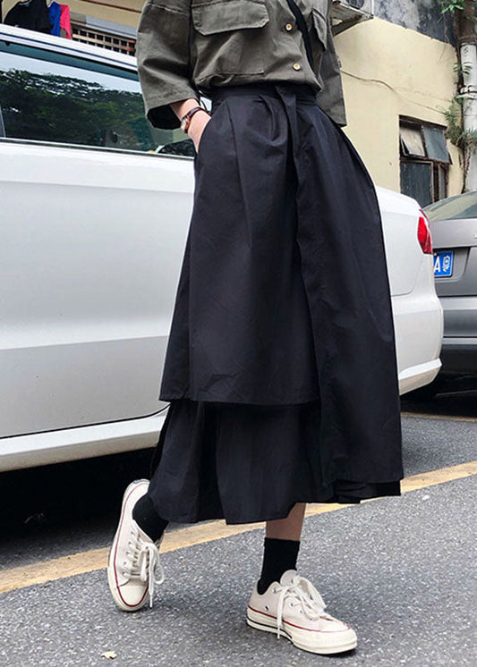 Chic White Asymmetrical High Waist A Lline Skirts Spring