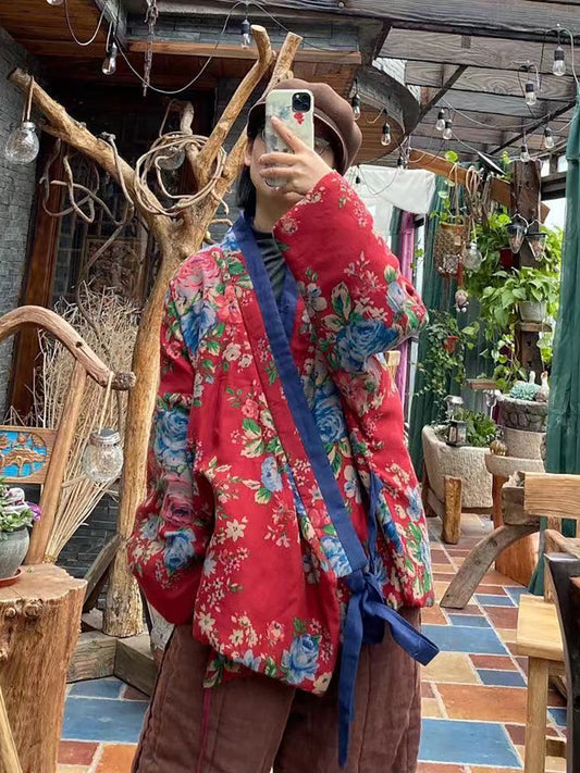 Women Lace-up Vintage Ethnic Wadd Clothes Coat