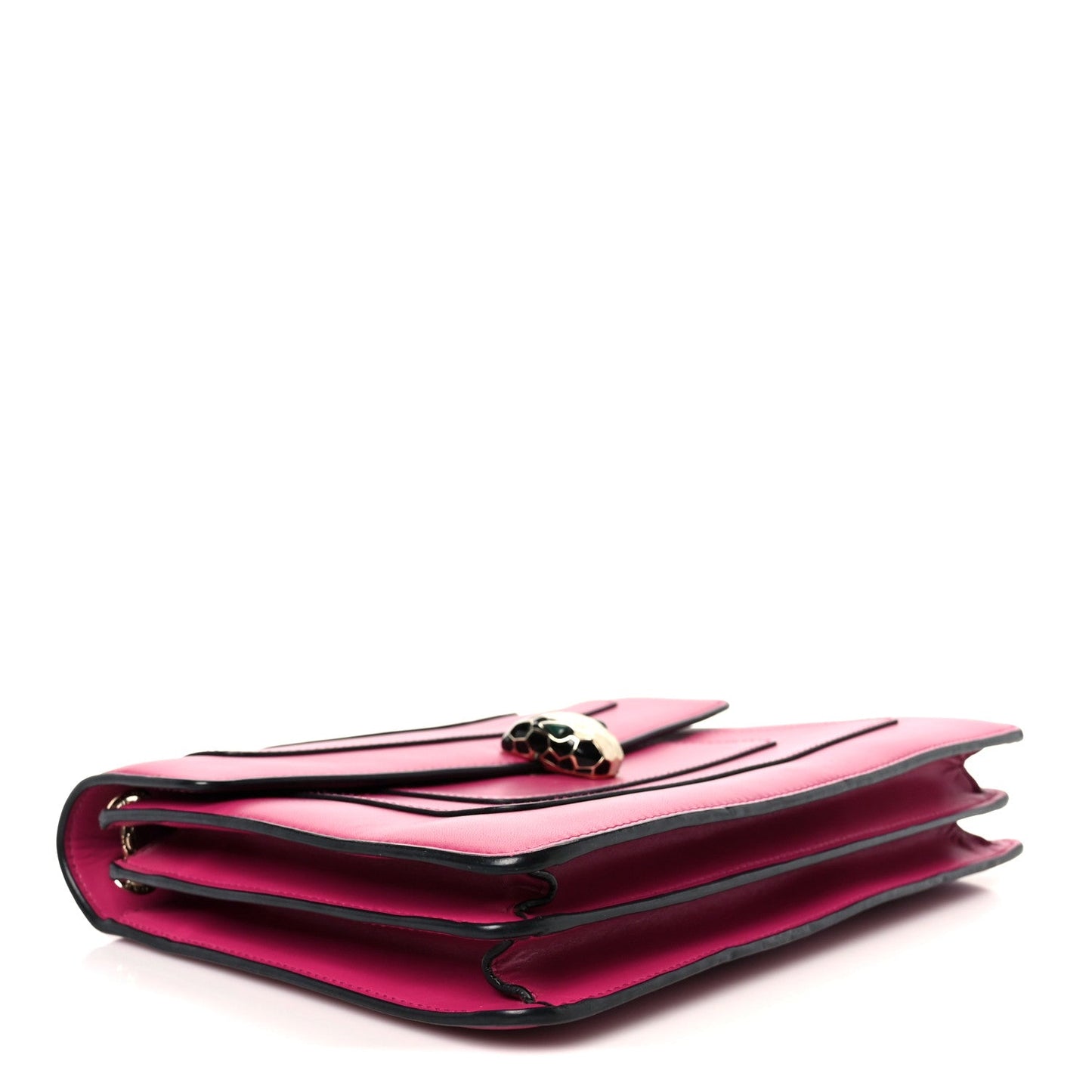 Calfskin Serpenti Forever Snake Strap Crossbody Bag Pink