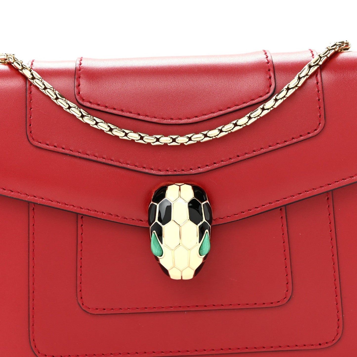 Calfskin Serpenti Forever Crossbody Bag Red