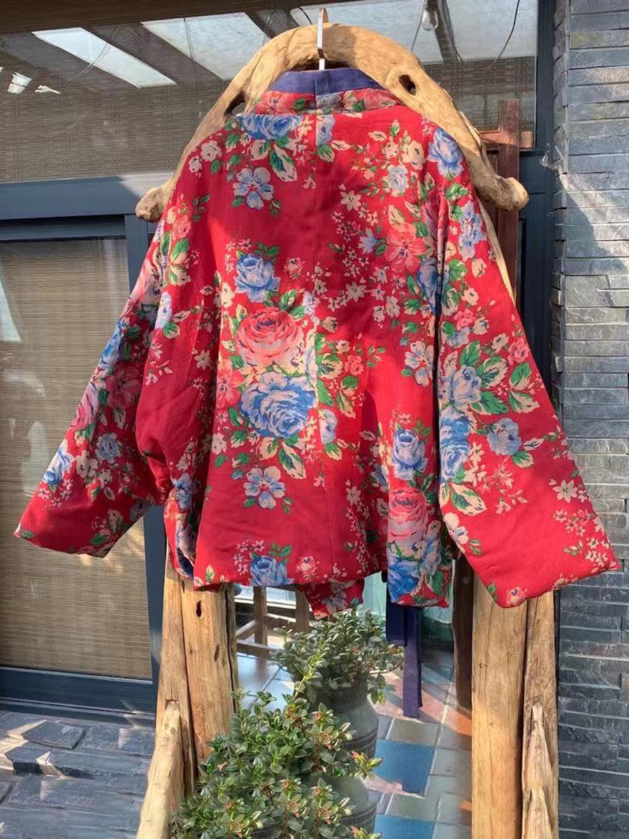 Women Lace-up Vintage Ethnic Wadd Clothes Coat