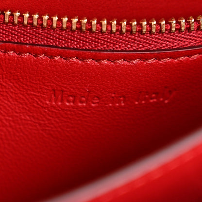 Smooth Calfskin Small Classic Box Flap Bag Red