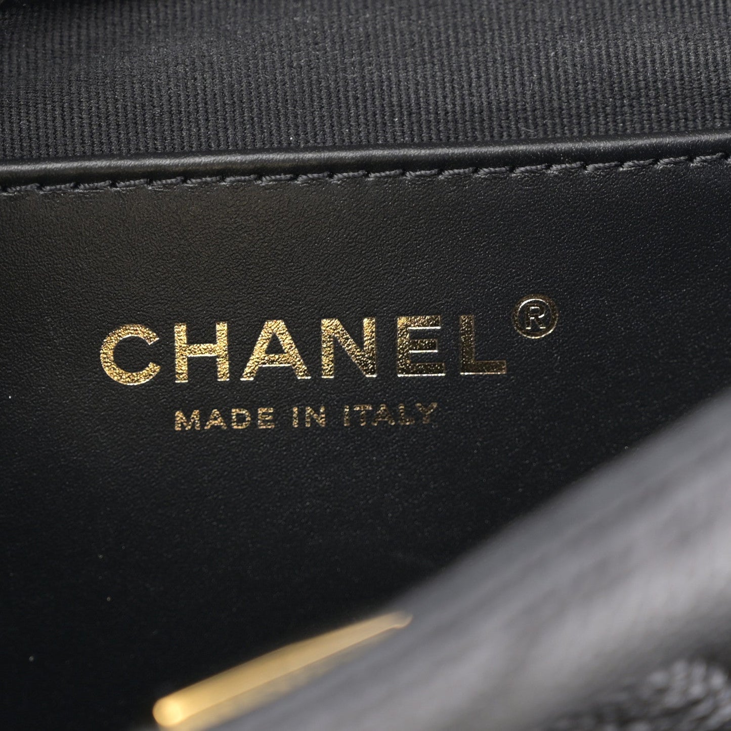 Grained Lambskin Quilted Mini Flap Black