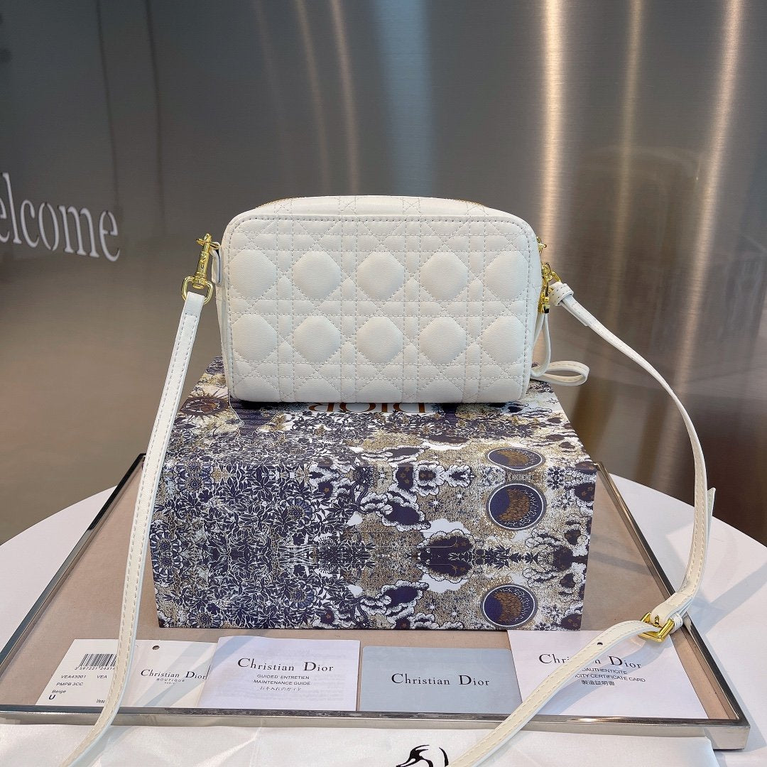 Dior Caro Double Pouch Beige