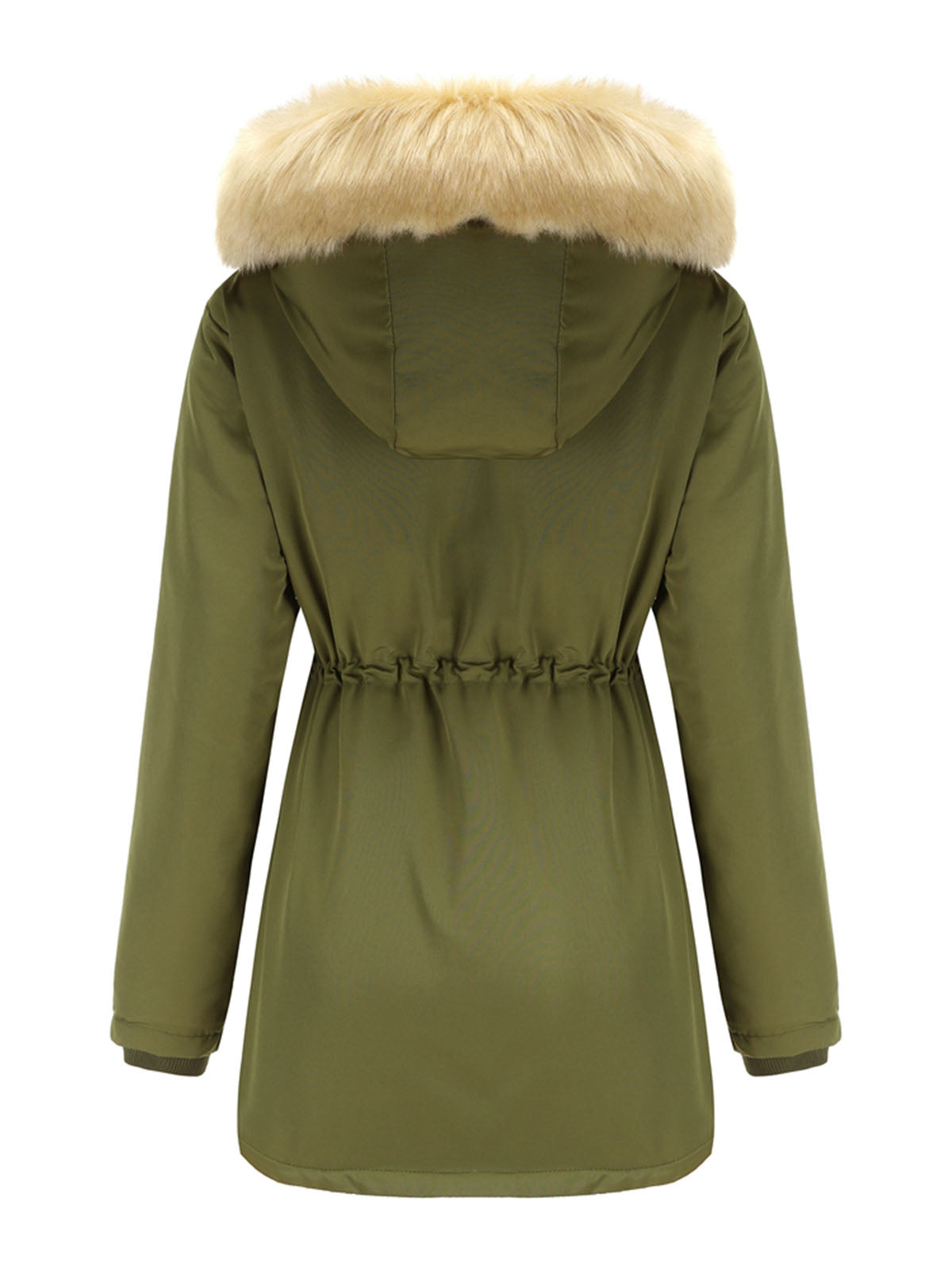 Women's Coat Daily Lamb wool Fall Winter Regular Midi Length Coat Solid Color Oversized Coat