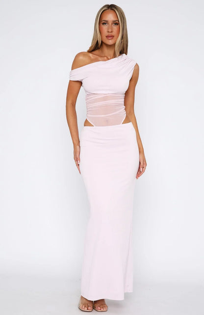 Girls Night Maxi Dress Baby Pink