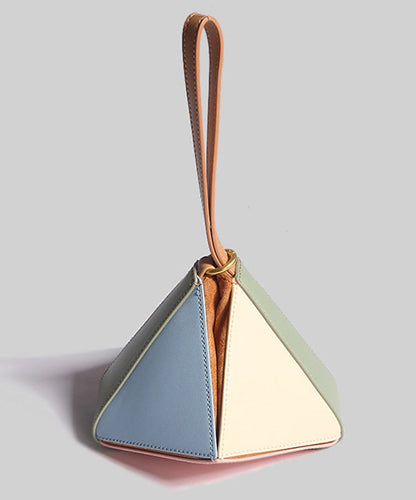 Geometric Color Block Faux Leather Versatile Cross-body Handbag
