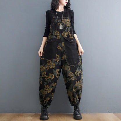 Autumn Art Plus Size Women'S Denim Overalls