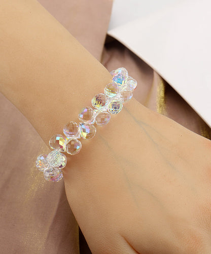 New Light Green Copper Alloy Crystal Telescoping Charm Bracelet