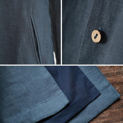 Autumn Loose Casual Cotton Linen Long Coat