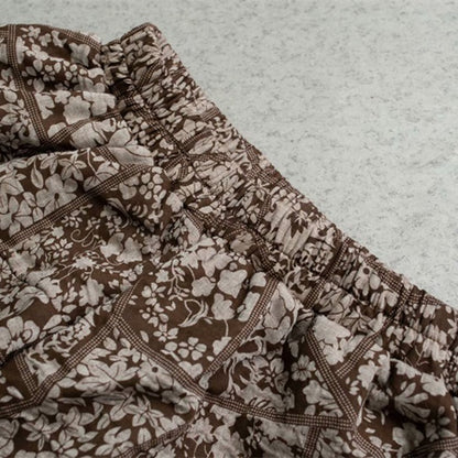 Ethnic Printed Elastic Waist Skirt