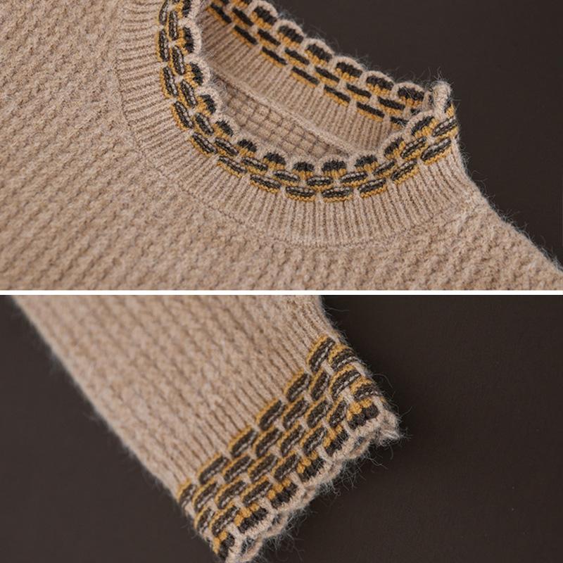 Autumn Loose Cotton Knitted Sweater