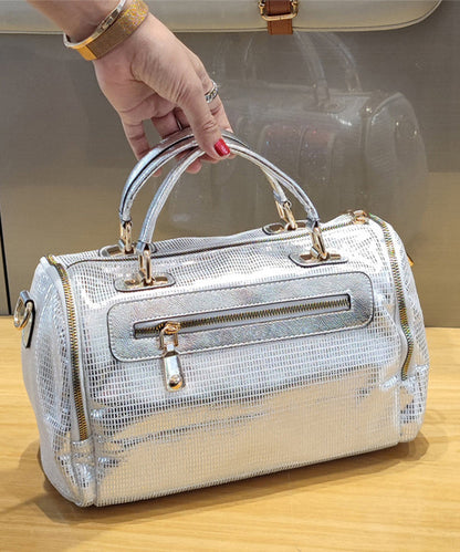 New Fashion Silver Calf Leather Sequin Large Capacity Tote Bag