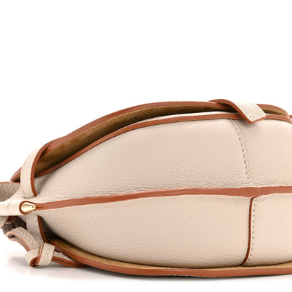 Grained Calfskin Mini Gate Dual Bag Light Ghost