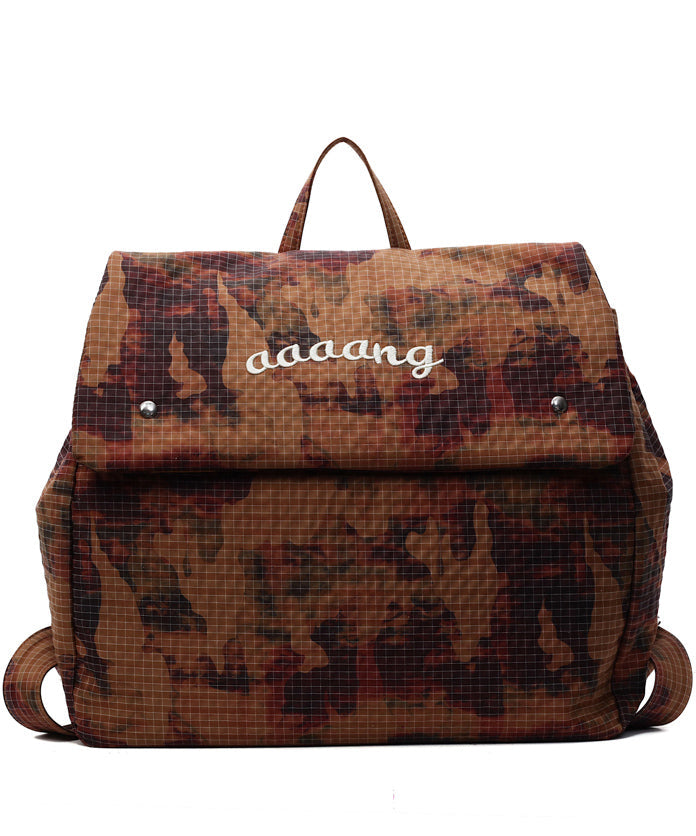 Unique Brown Print Large Capacity Cotton Backpack Bag
