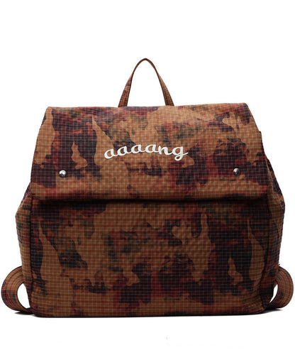 Unique Brown Print Large Capacity Cotton Backpack Bag