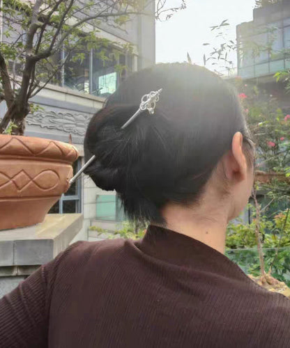 Handmade Gold Hollow Out Zen Staff Gold Plated Hairpin