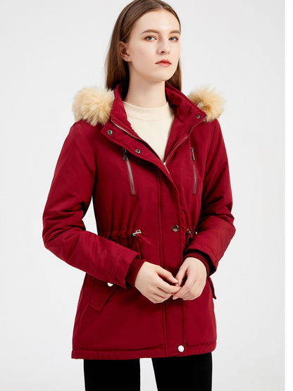 Women's Coat Daily Lamb wool Fall Winter Regular Midi Length Coat Solid Color Oversized Coat