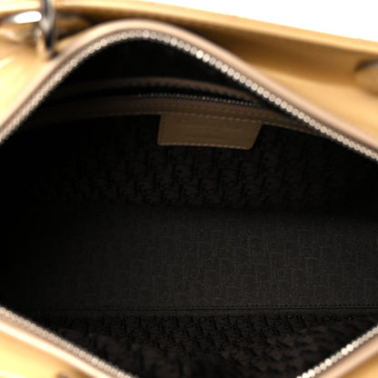 Patent Cannage Large Lady Dior Dark Beige
