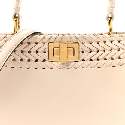 Nappa Interlace Mini Peekaboo Iconic Satchel Camelia