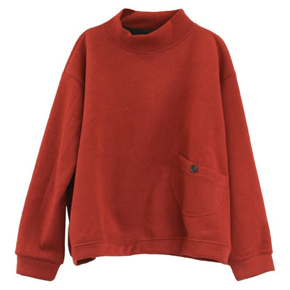 Autumn Winter Solid Loose Cotton Furred Sweater