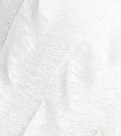 Ellie Ruffled Lace High Slit Formal Dress
