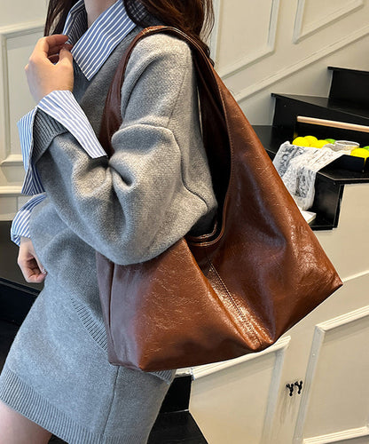 Stylish Mulberry Large Capacity Faux Leather Shoulder Bag