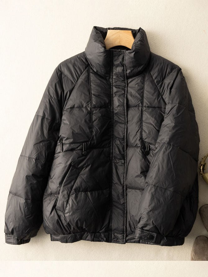 Lightweight And Loose Literary Vintage Short Version Down Jacket