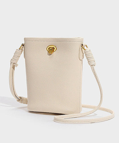 Fashion Simple Yellow Calf Leather Phone Pouch Bag