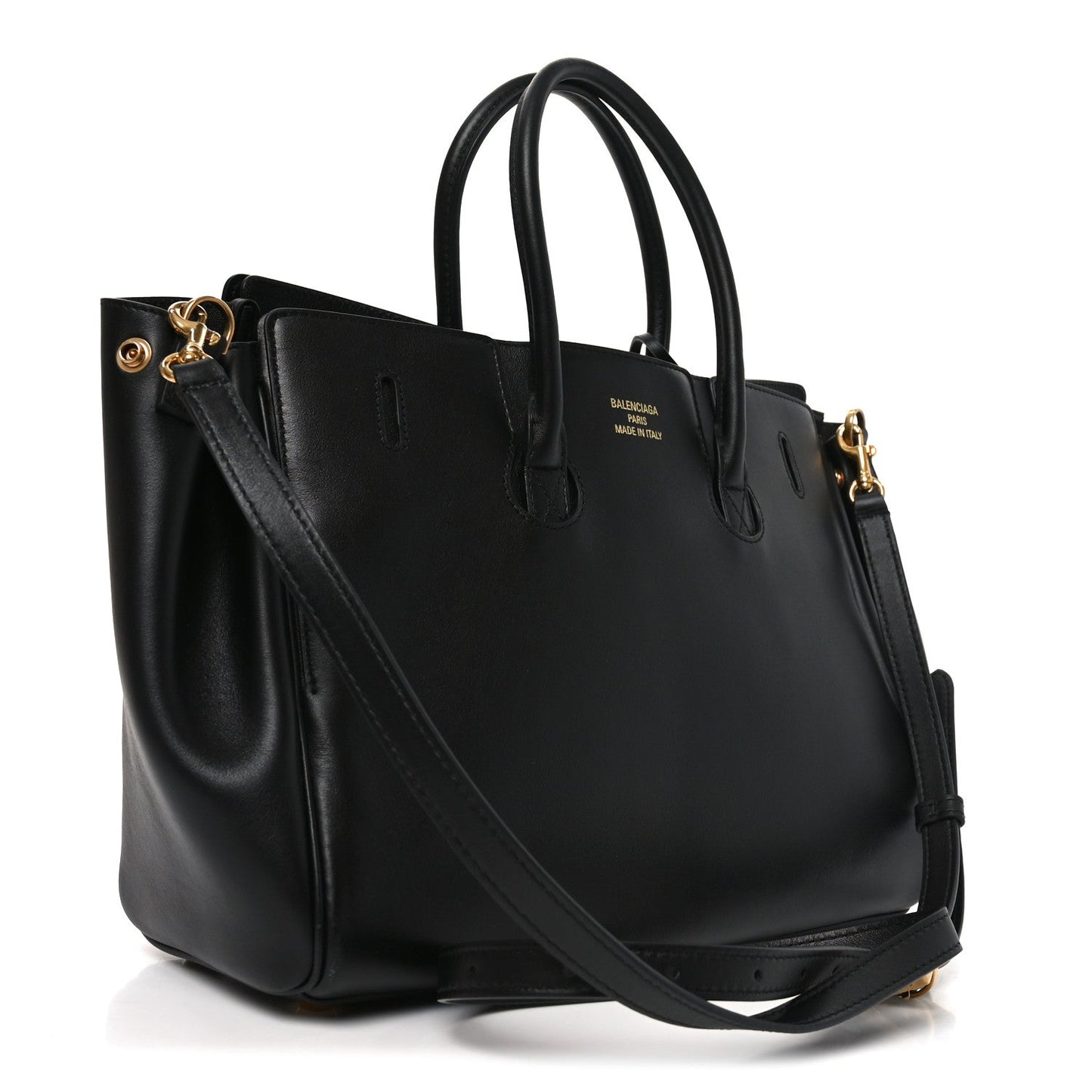Smooth Calfskin Small Bel Air Carry All Bag Black