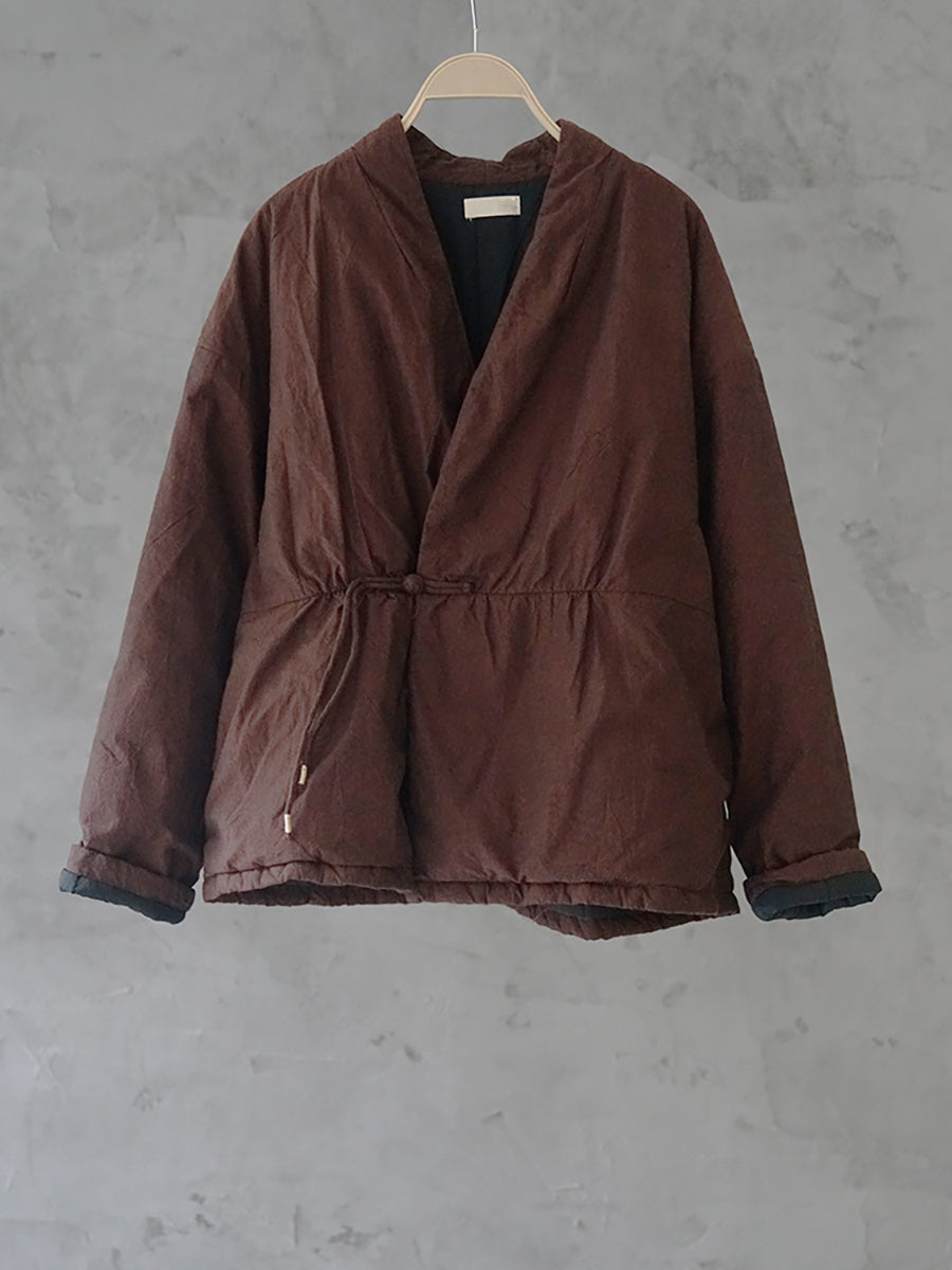 Women National Style Vintage Buckle Padded Coat
